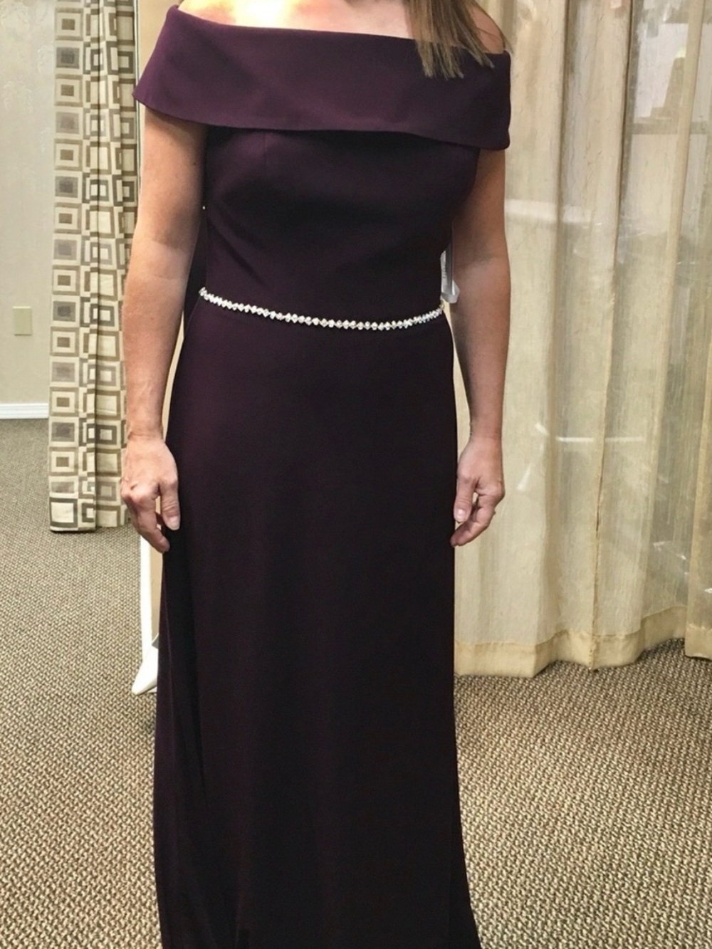 Formal Christina Wu Aubergine Maxi Dress